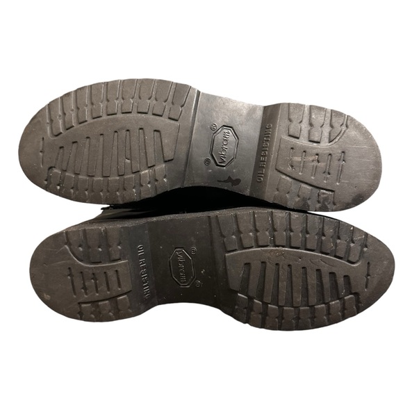 Vintage BMW Leather Riding Boots Men’s 14 Made In USA Black Logo Motorcycle - Picture 5 of 9